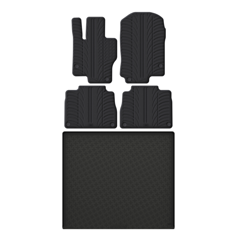 Set aus Gummi-Kofferraumwanne und Gummi-Autofußmatten für Mercedes GLE (2019-)