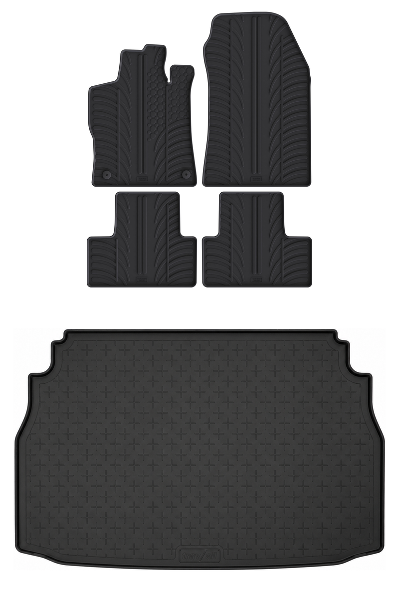 Set aus Gummi-Kofferraumwanne und Gummi-Autofußmatten für Vauxhall Astra (2022-)