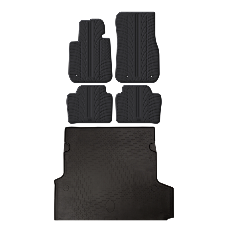 Set aus Gummi-Kofferraumwanne und Gummi-Autofußmatten für BMW 3 Series (2012-2019)