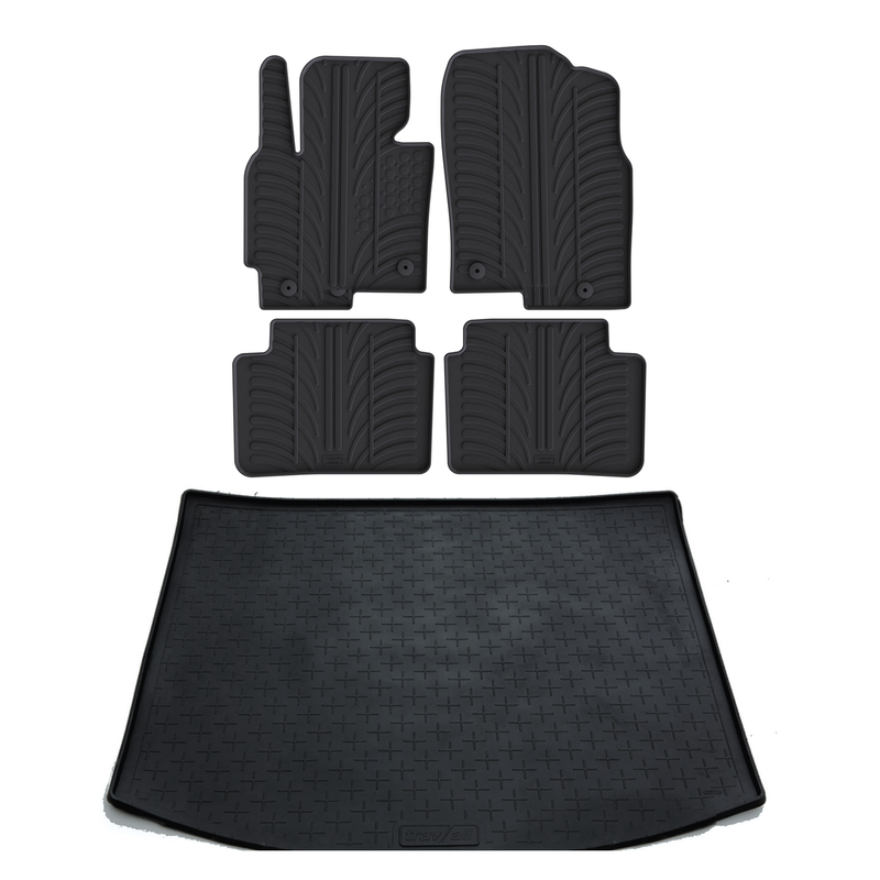 Set aus Gummi-Kofferraumwanne und Gummi-Autofußmatten für Mazda CX-5 (2012-2017)