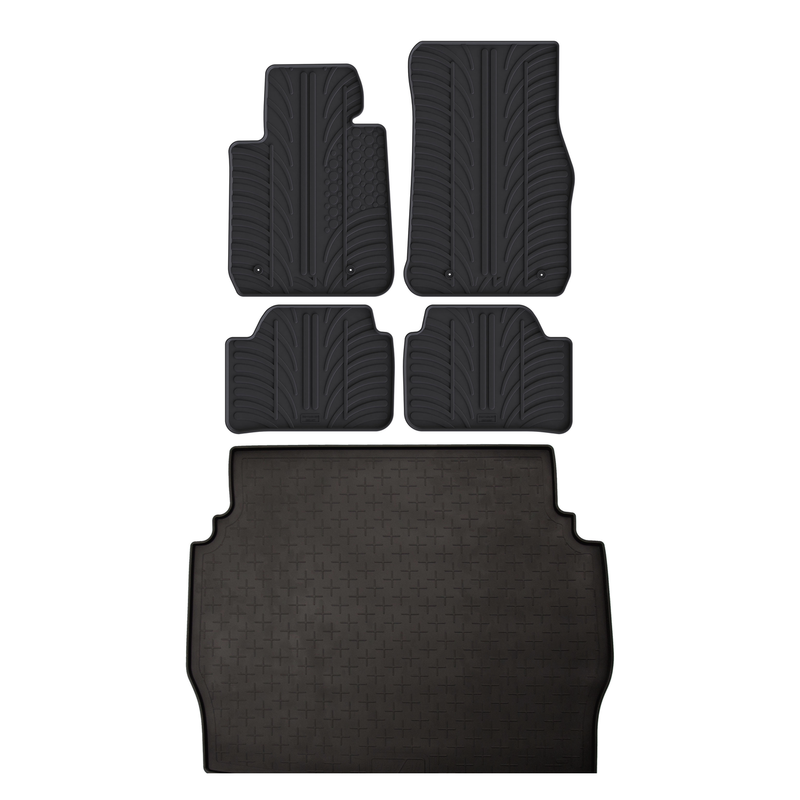 Set aus Gummi-Kofferraumwanne und Gummi-Autofußmatten für BMW 1 Series (2011-2019)
