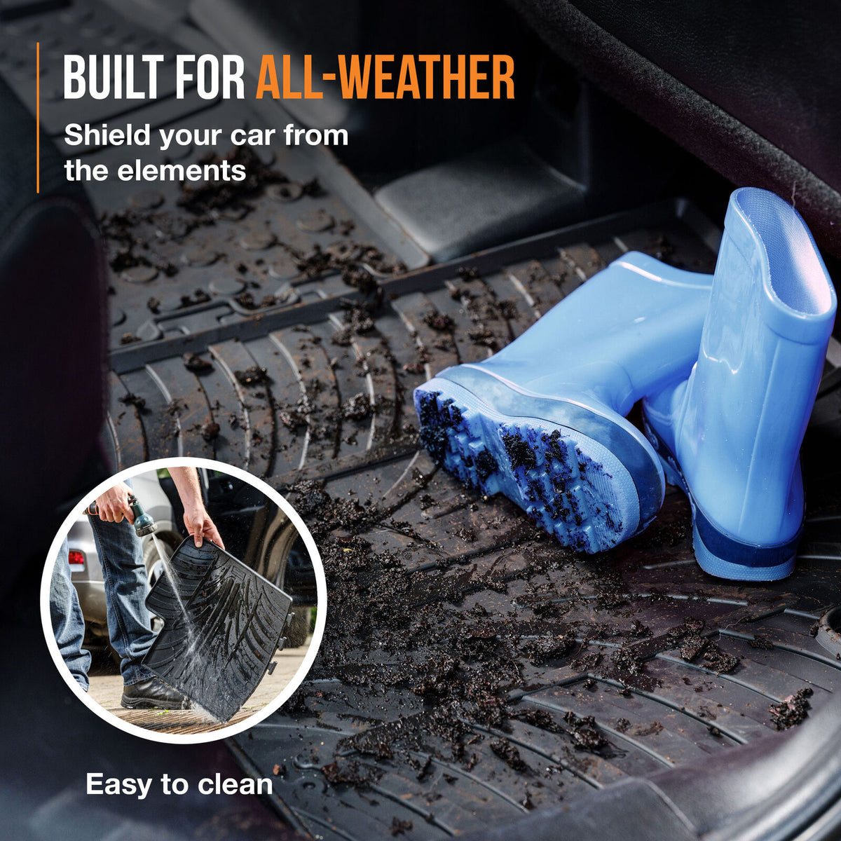 Fiat 500e Hatchback Rubber Car Mats (2020-)