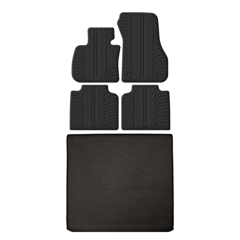 Set aus Gummi-Kofferraumwanne und Gummi-Autofußmatten für BMW 2 Series Gran Tourer (2015-2021)