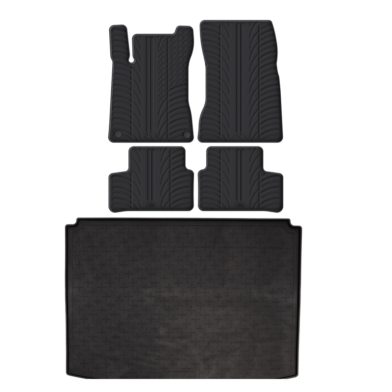 Set aus Gummi-Kofferraumwanne und Gummi-Autofußmatten für Mercedes B-Class (2018-)