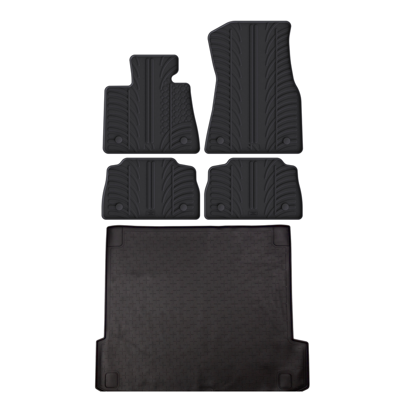 Set aus Gummi-Kofferraumwanne und Gummi-Autofußmatten für BMW X6 (2019-)