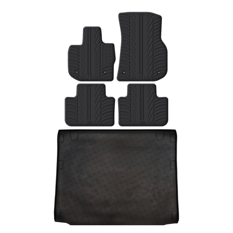 Set aus Gummi-Kofferraumwanne und Gummi-Autofußmatten für BMW X3 (2017-2024)