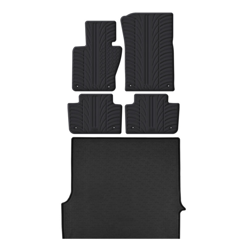 Set aus Gummi-Kofferraumwanne und Gummi-Autofußmatten für BMW X3 (2003-2010)