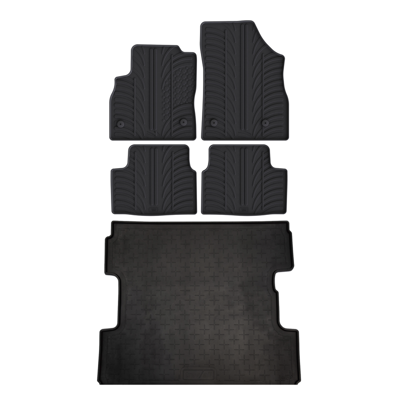 Set aus Gummi-Kofferraumwanne und Gummi-Autofußmatten für Vauxhall Astra (2015-2022)
