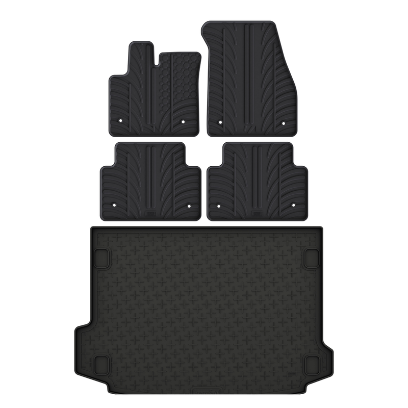 Set aus Gummi-Kofferraumwanne und Gummi-Autofußmatten für Land Rover Range Rover Evoque (2019-)