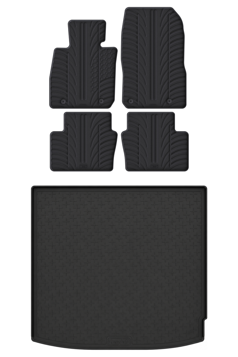 Set aus Gummi-Kofferraumwanne und Gummi-Autofußmatten für Renault Arkana (2020-)