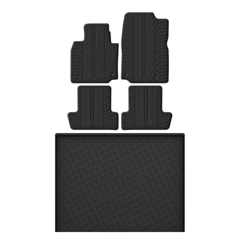 Set aus Gummi-Kofferraumwanne und Gummi-Autofußmatten für Mazda MX-30 (2020-)